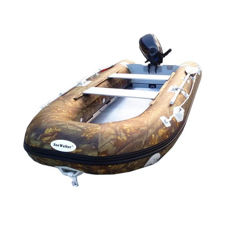 aluminum floor PVC inflatable rubber motor boat rescue boat for sale