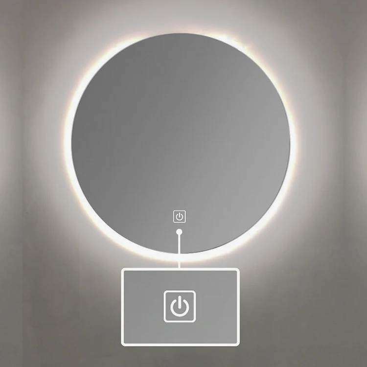 Bathroom mirror dimming led touch sensors and defogger for mirror