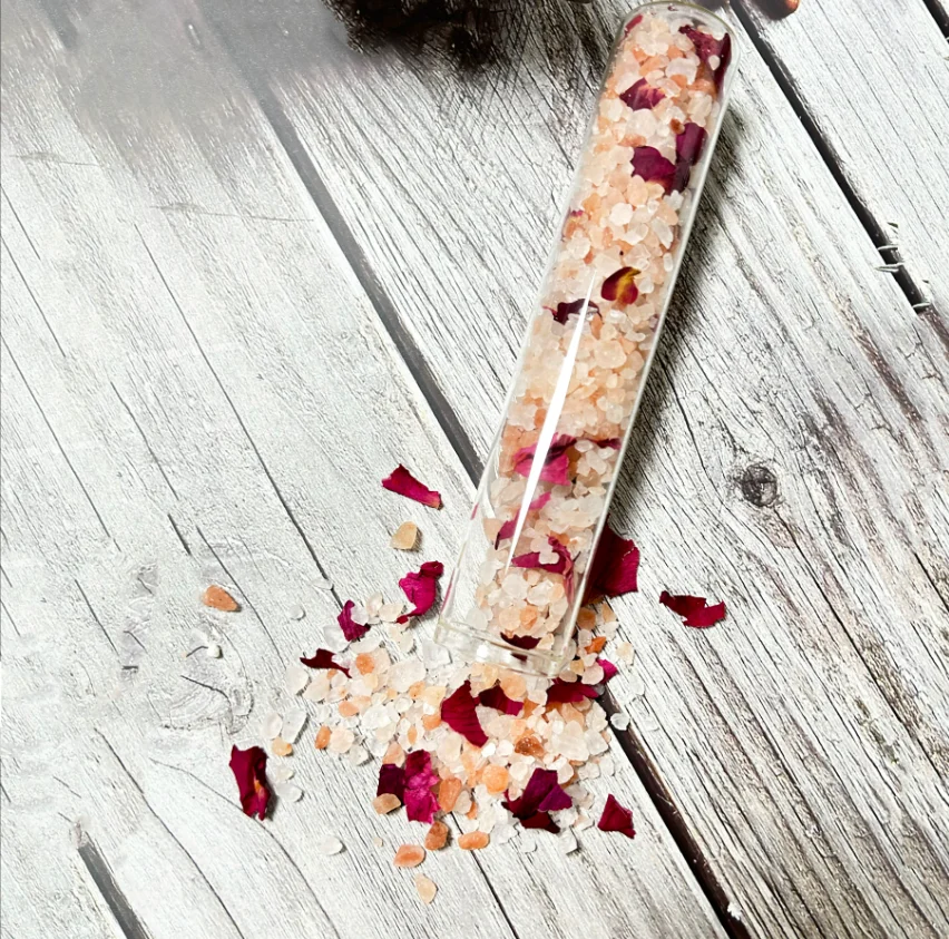OEM Natural Organic Pure Vegan Mineral Dried Floral Bath Salts Salt Spa Hemp Crystal Gift Skin Care Himalayan Dead Sea Bath Salt