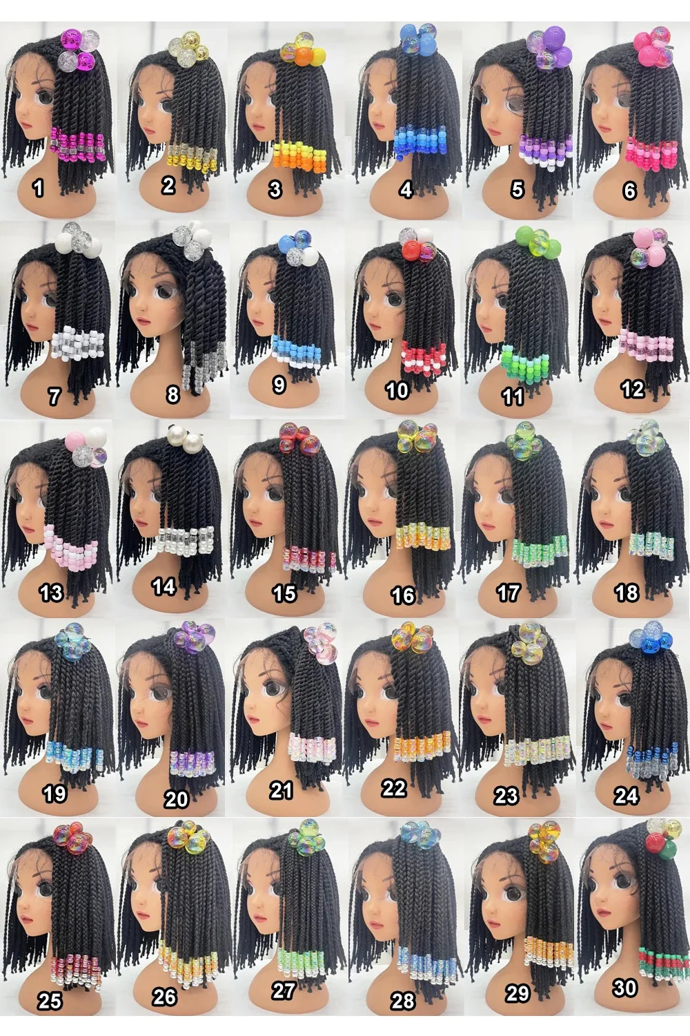 Ponytail Hair Kids Ponytail With Rubber Bands Glitter Rainbow Braided Ponytails Extension Hairstyle Accessories