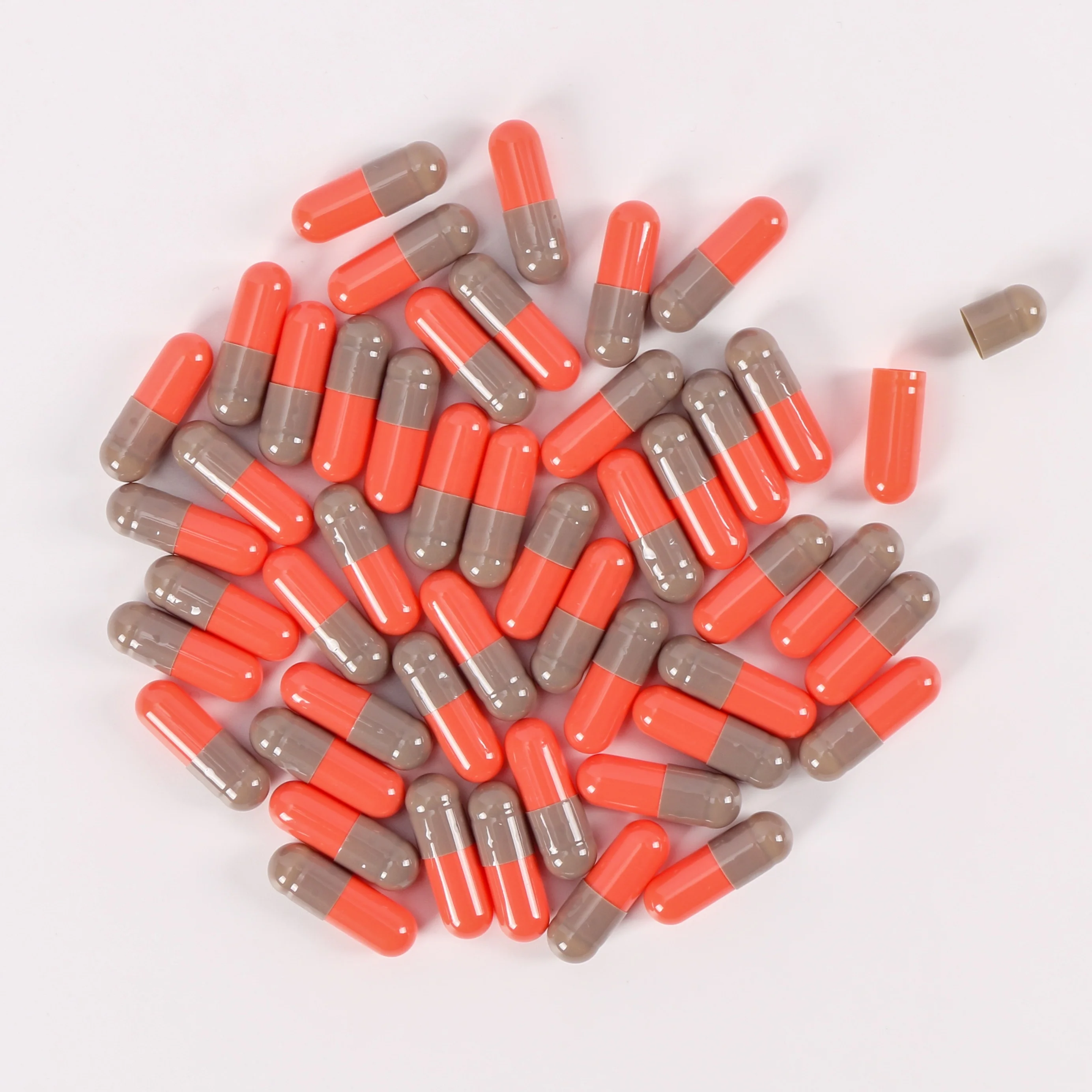 OEM/ODM service empty separated clear gelatin capsules 00 size empty capsules for powder