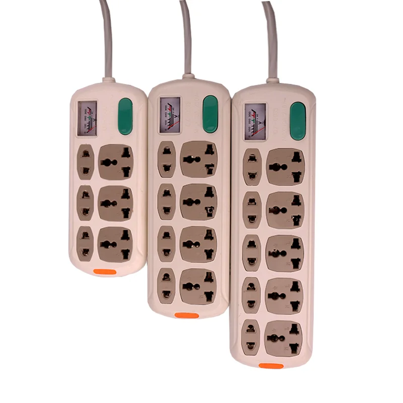 DZ-0036 Китай Электротехнические Товары Универсальный Мульти-удлинитель розетка электрическая розетка с Вольтметр