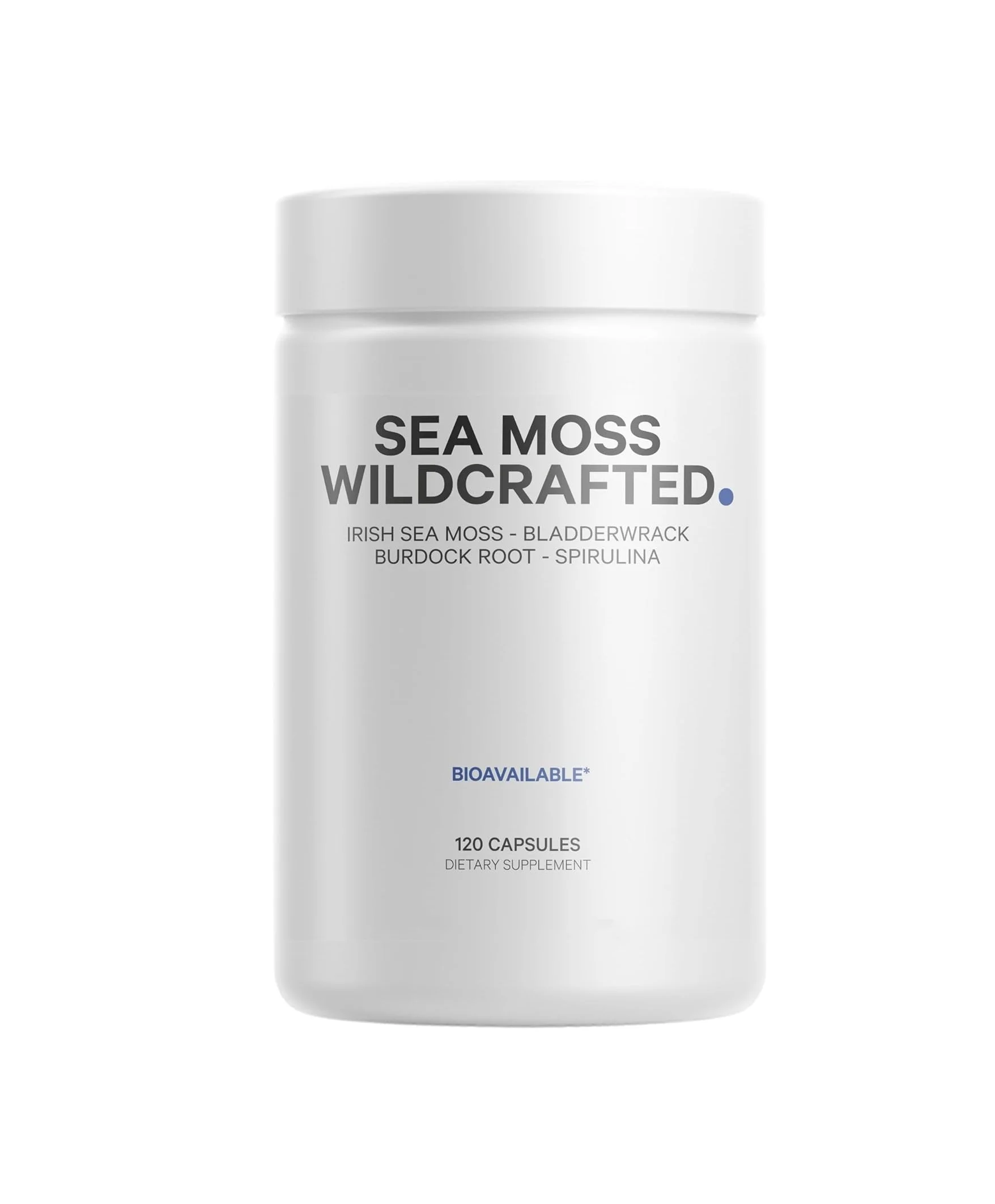OEMWildcrafted Irish Sea Moss Supplement, Spirulina Algae, Bladderwrack Seaweed, Burdock Root, Vegan, Non-GMO