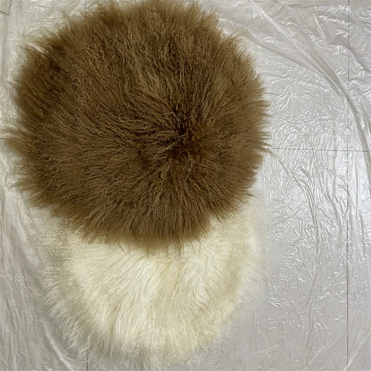 Mongolian/ Tibetan Skin For Sofa Lamb Wool Fur Pillow