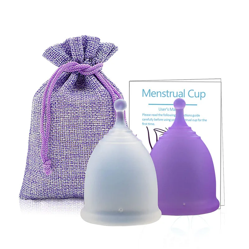 
Wholesale Menstrual Cups Medical Reusable Wash Medical Silicone Soft Menstrual Period Cup Set With Custom Packaging 