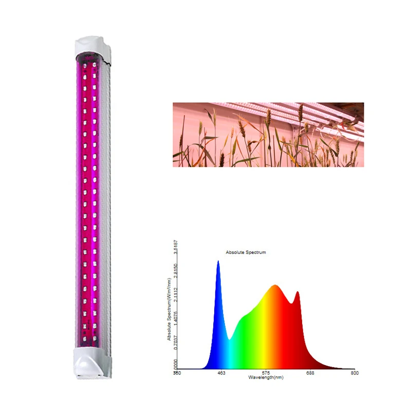 High Brightness 9W 18W 36W 50W T8 2ft 4ft led hydropon lamp flower plant grow red blue light