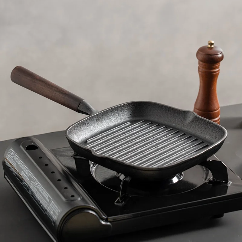 Wholesale TOP Seller Cookware Seasoned Cast Iron Skillet Set Steak Pan Frigideira Non Stick Fry Pan