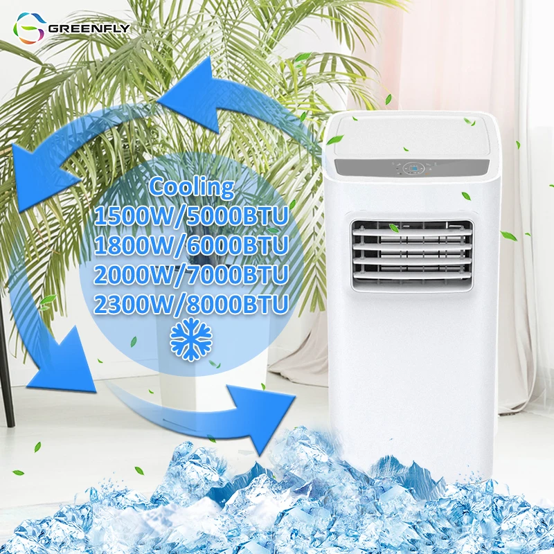 JJPRO GREENFLY 5000BTU Free Spare Parts Mobile air Conditioner Remote Control Hotel Home Room Mini Portable air Conditioner