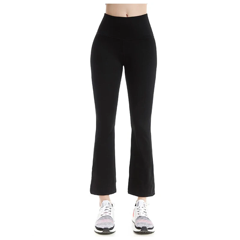 
New Arrival Latest Design High Waist Flare Wide Leg Yoga Tights Drop-Ship Women Fitness Pants 