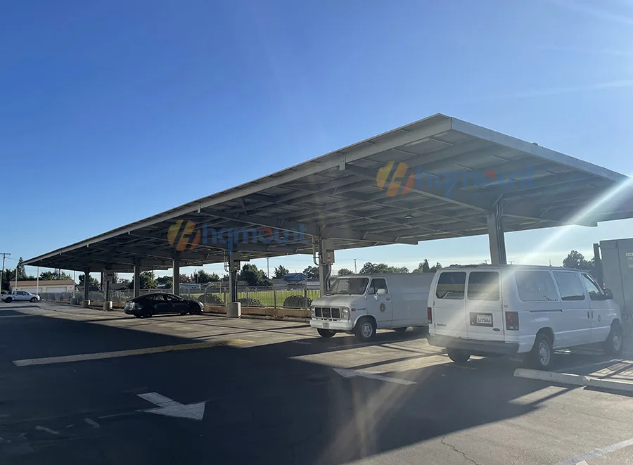 HQ Mount Solar Garages Mount Ground Photovoltaic Carport Bracket Solar Residential Carport Aluminium Structure