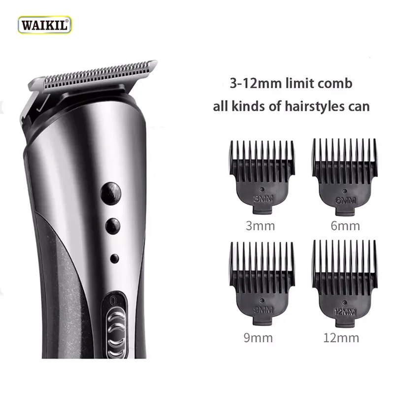 WAIKIL Electric Shaver Hair Clipper Electric Rechargeable Professional Nose Hair Trimmer Beard Shaving Machine 3 in 1 ABS 60 Pcs