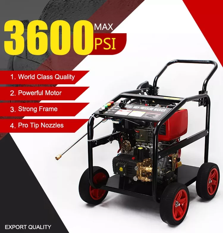 Taizhou High Pressure Cleaner JC-DE250B Diesel cleaner Car wash floor washing machine 10HP 25mpa 250bar