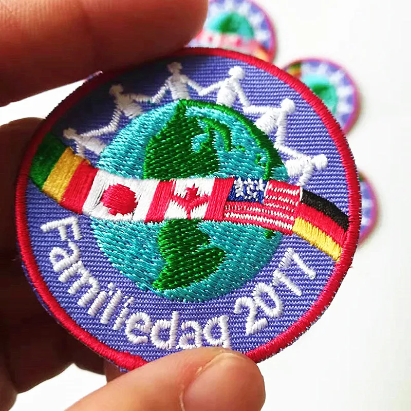 Embroidery Sticker Custom Football Soccer Club Logo Embroidered Applique Stitch Patches For Sports Clothes