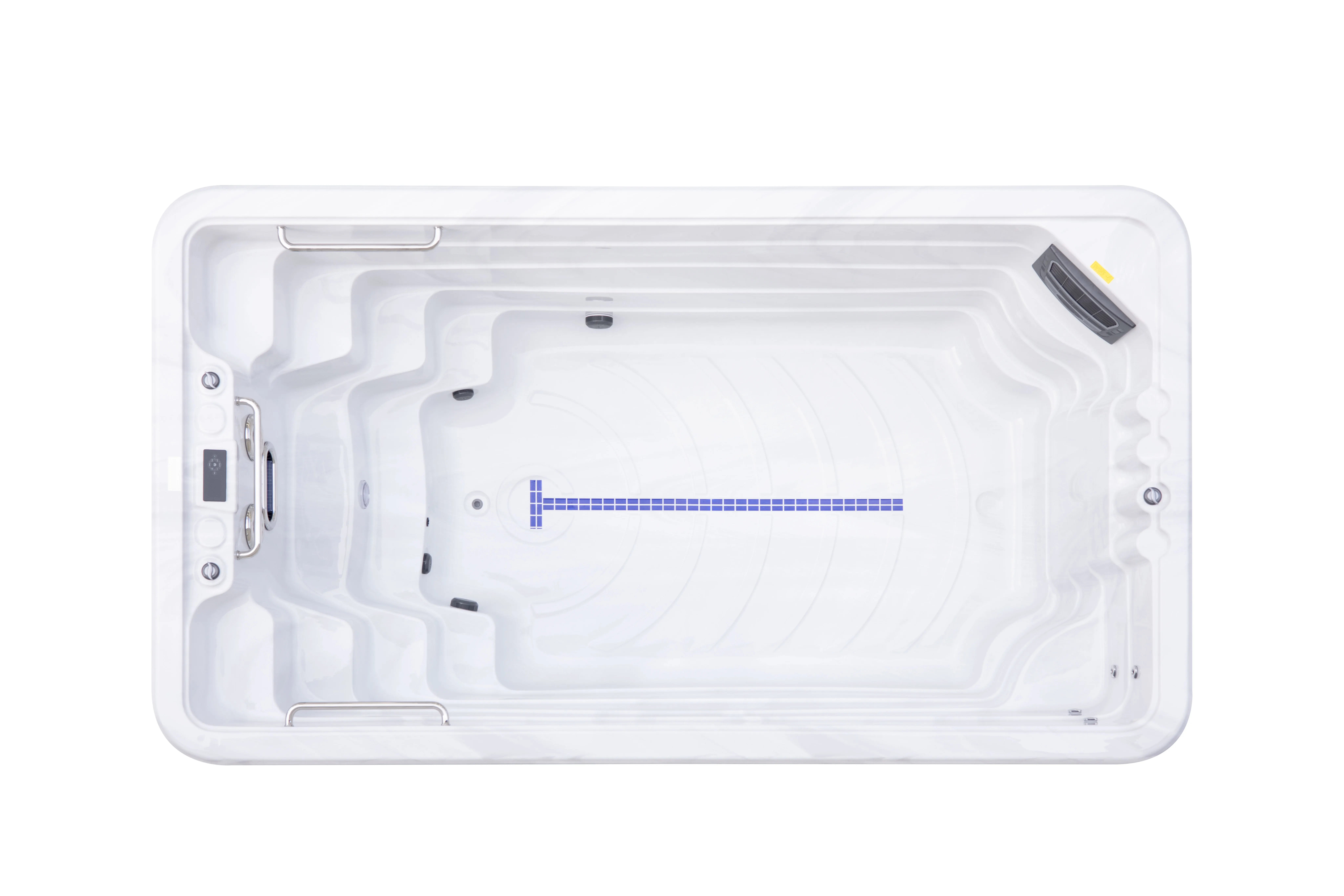 4M Rectangular Acrylic above Ground Swimming Pool Steel and Stainless Steel Frame for Outdoor Use with Massage Feature