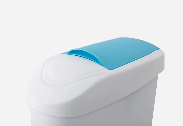 18 L Slim Plastic Hygiene Bin with Foot Pedal Commercial Grade Step-On Waste Bin for Washing Room