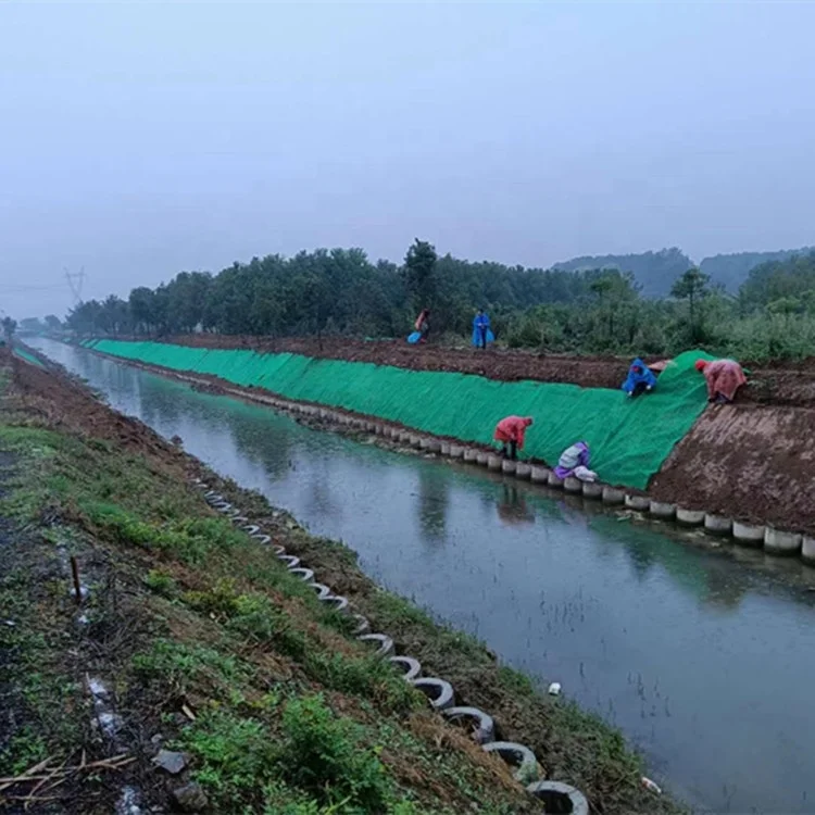 Green / Black non biodegradable slope geomat erosion control mat with cheap price