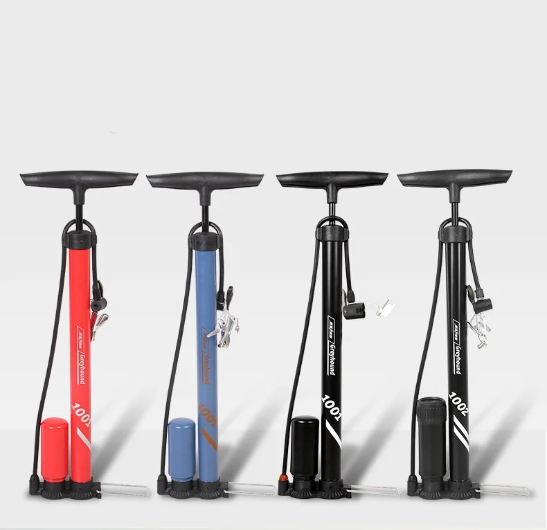 SAHOO portable aluminum alloy bicycle floor type English French American mouth high pressure pump bicycle accessories