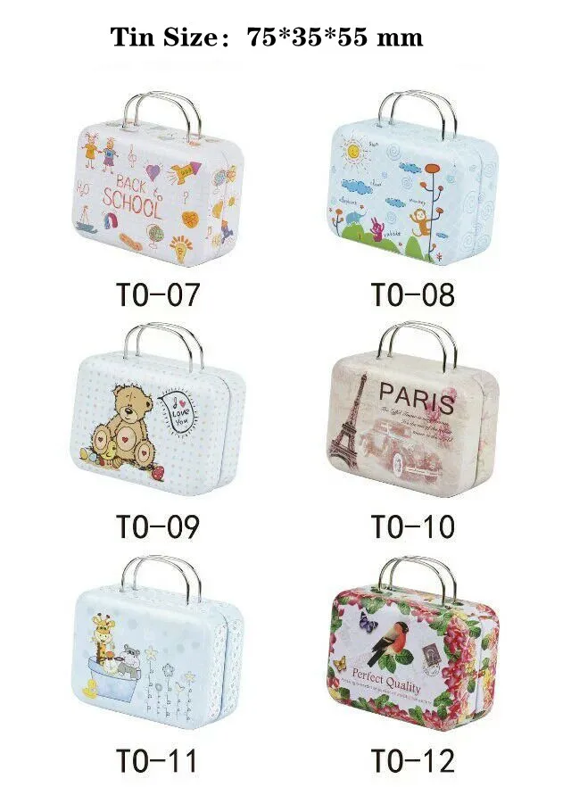 Custom Small Tin Box 75*55*35 mm Mini Metal  Square Tin Box TB092604