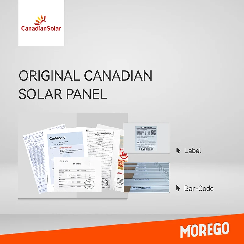 Moregosolar supplying Grade A Tier 1 Canadian Solar Panel 182mm solar cell solar panel 545W 550W 555W good price