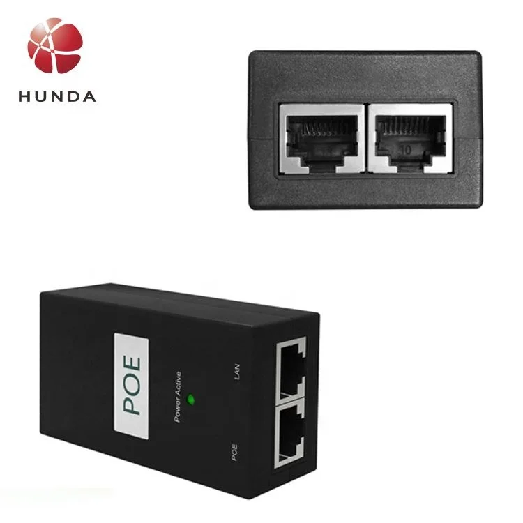HUNDA Factory OEM POE Power Supply DC12V 1A DC15V 0.8A DC24V 0.5A 12W POE Adapter