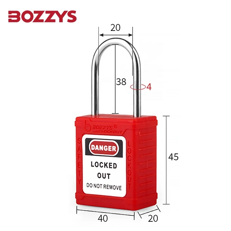 Multicolor Industrial Isolation lockout-tagout safety Padlock with Master Keyed Custom laser coding and label