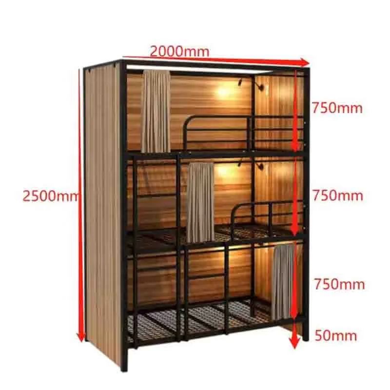 Factory direct double-layer beds are used for wooden bunk beds in hotels, dormitories, and guesthouses