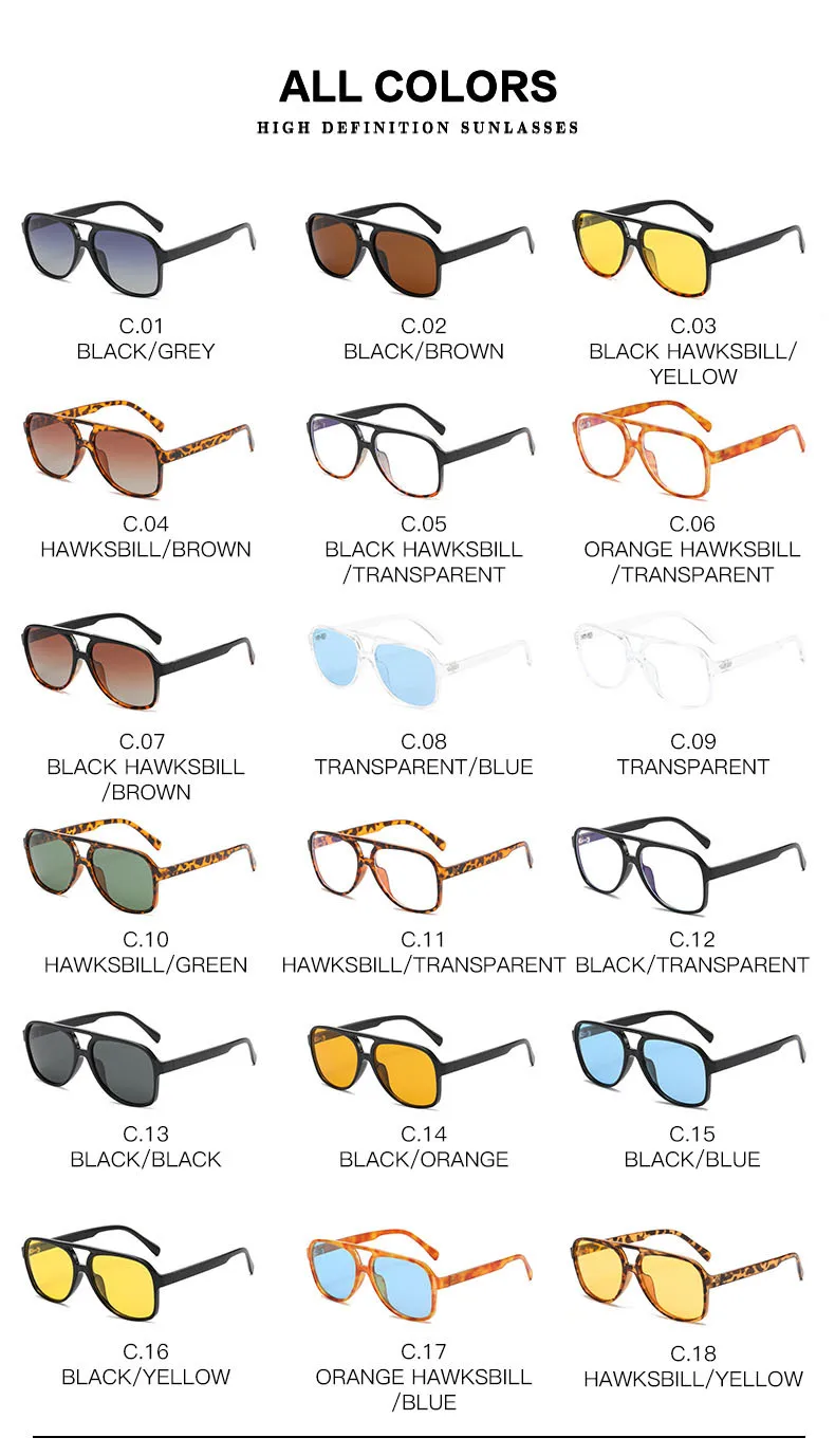 5153 2024 Vintage Retro 70s Sunglasses for Women Men Classic Large  Aviation Frame  Polarized Trendy Orange Glasses