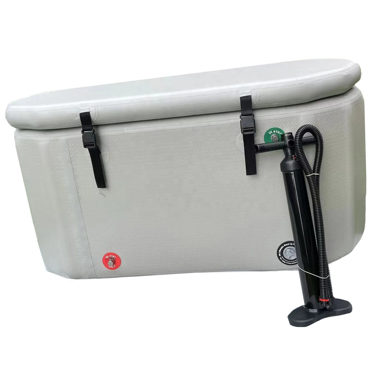 Air Lid Ice Barrel Cold Plunge Therapy Tub with Double PVC and EVA material bottom