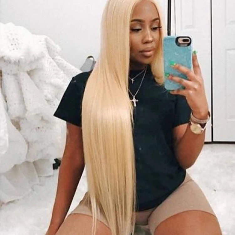 Brazilian 613 Blonde  Full Lace Wig Human Hair 40 Inch 613 Virgin Hair Human Hair Lace Frontal Wig