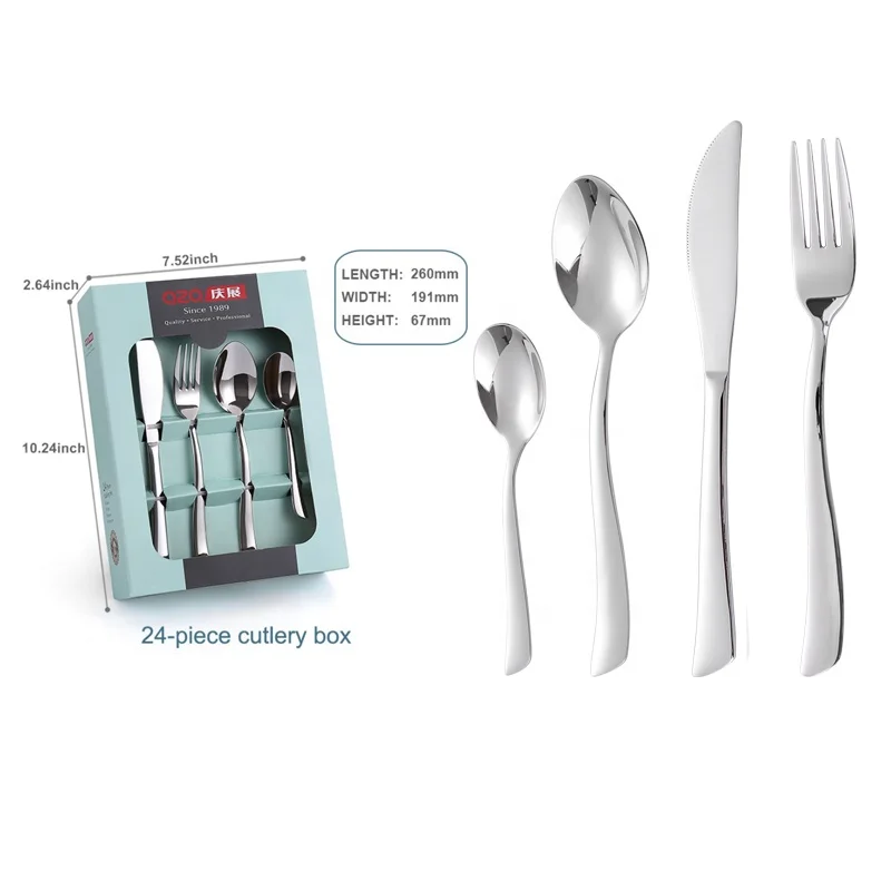 Wholesale Kitchen Flatware Luxury Restaurant Wedding Silver Knife Spoon Fork 16 Pcs 304 Stainless Steel Cutlery Set