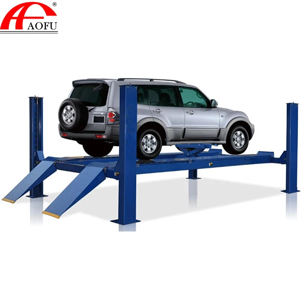 Best 4 Pole Parking Hoist/Garage Four Post Car Lift For Repairing Car wheel alignment