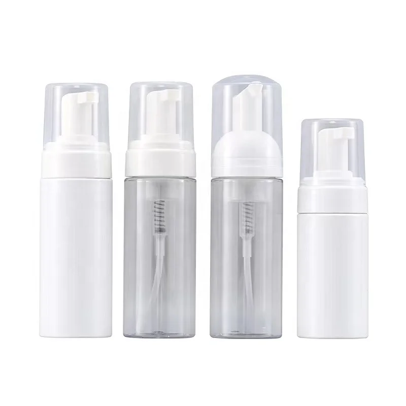 Empty 100ml 120ml 150ml 200ml 260ml plastic transparent 4oz cleanser foam pump bottle foam pump white