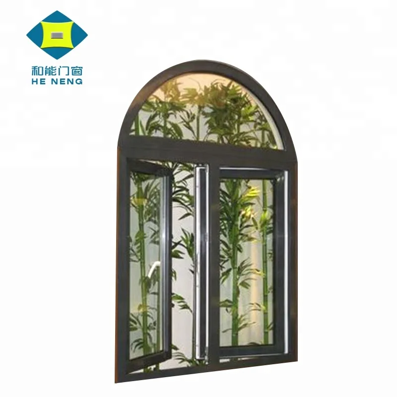 Hot selling product high quality Sliding Arch Door Half Moon Windows With Modern Grill Design Cheap House Window For Sale