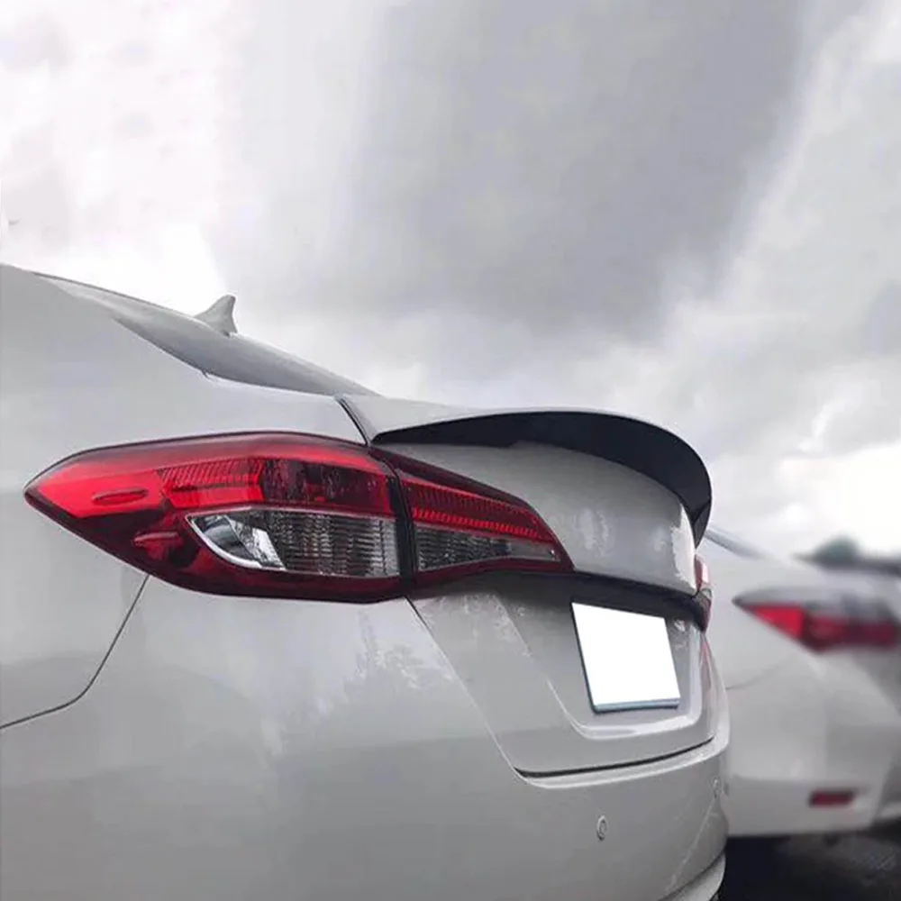 Car Accessories For Toyota Sedan Vios Yaris Rear Spoiler Wing LIP 2019+ ABS Material High Quality