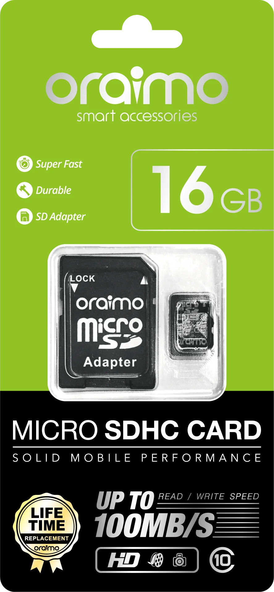 Oraimo 4Gb/8Gb/16Gb/32Gb/64Gb Durable Design  Online Sd Memory Card Fast Transfer Speed