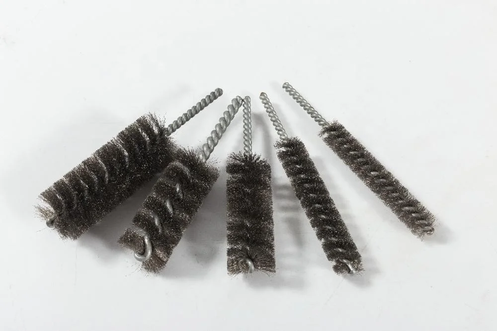 FMT Double Spiral Tube Brush For Deburring of Metal Holes