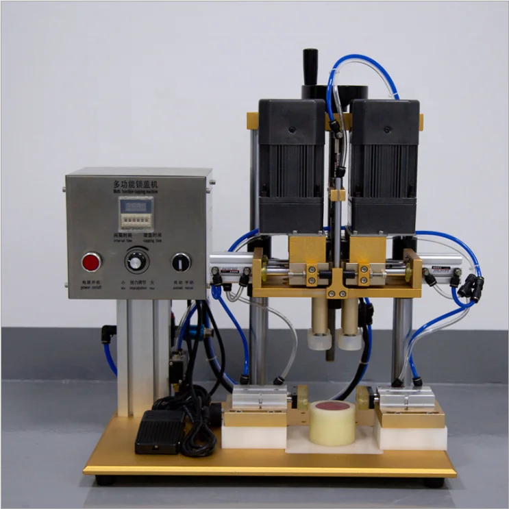 Semi Auto Shampoo Bottle 4 Wheels Twist Off Manual Capping Machine Hot Sale Pet Bottle Drink Pneumatic Screw Capping Machine