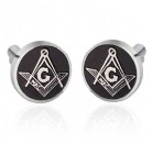 High Quality Custom Sublimation Button Cover Suit Shirt Metal Cufflinks For Men