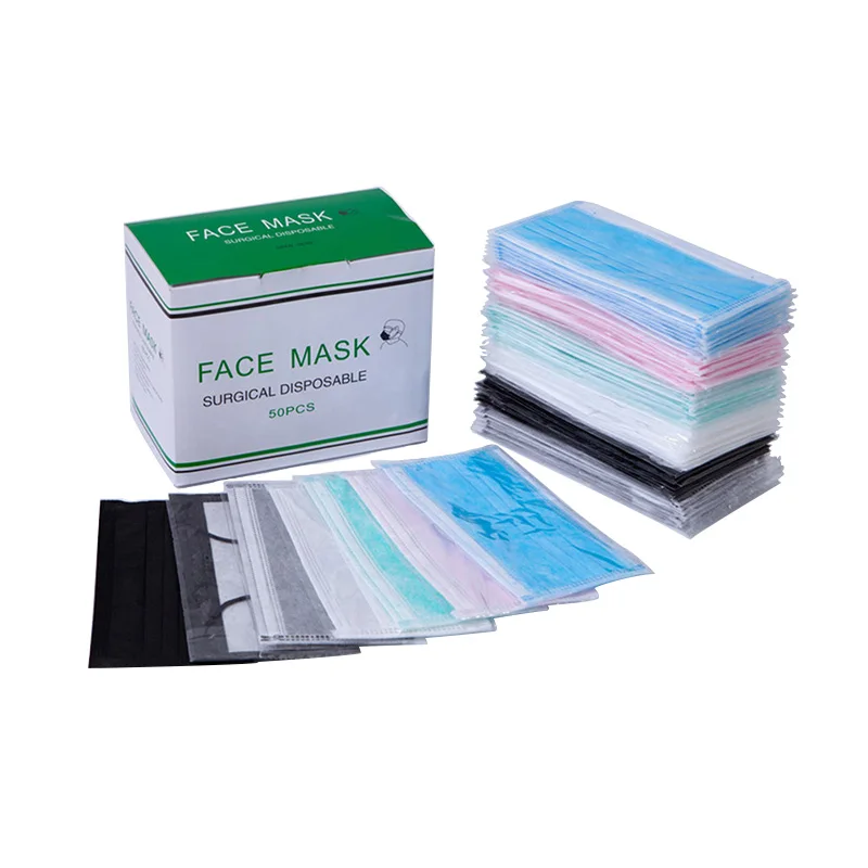 50pcs Box Disposable Surgical Masks Medical Mask Ce En16483 Type Iir Facemask 3 Ply Adult Industrial Products Color