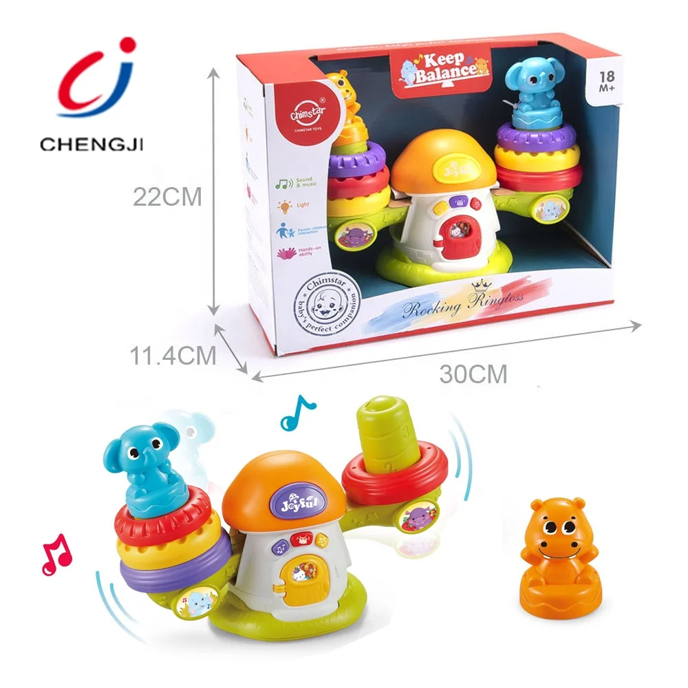 Juguetes light up baby educational toys play game musical baby balance stacking toys