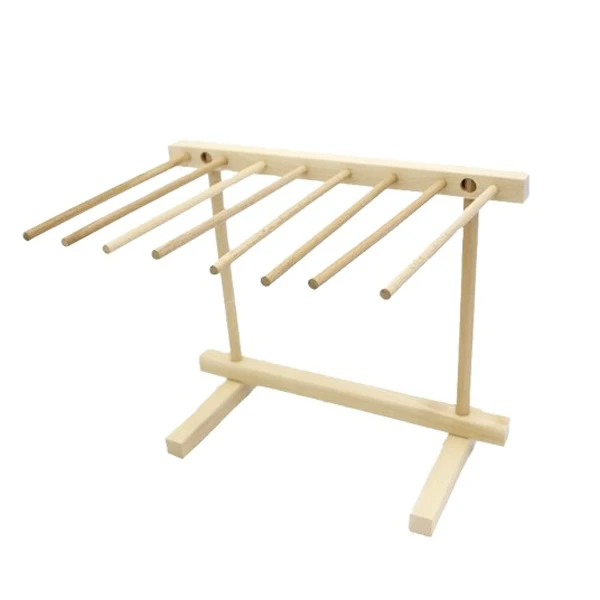 High Quality Natural Wooden Collapsible Noodle Spaghetti Italian Pasta Drying Rack For Home