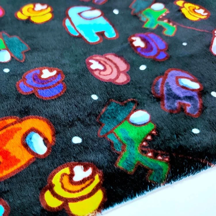 
Eco-friendly Polyester Brushed Knitted Plush Fleece Fabric Digital Custom Printed Minky Fabric For Blanket 
