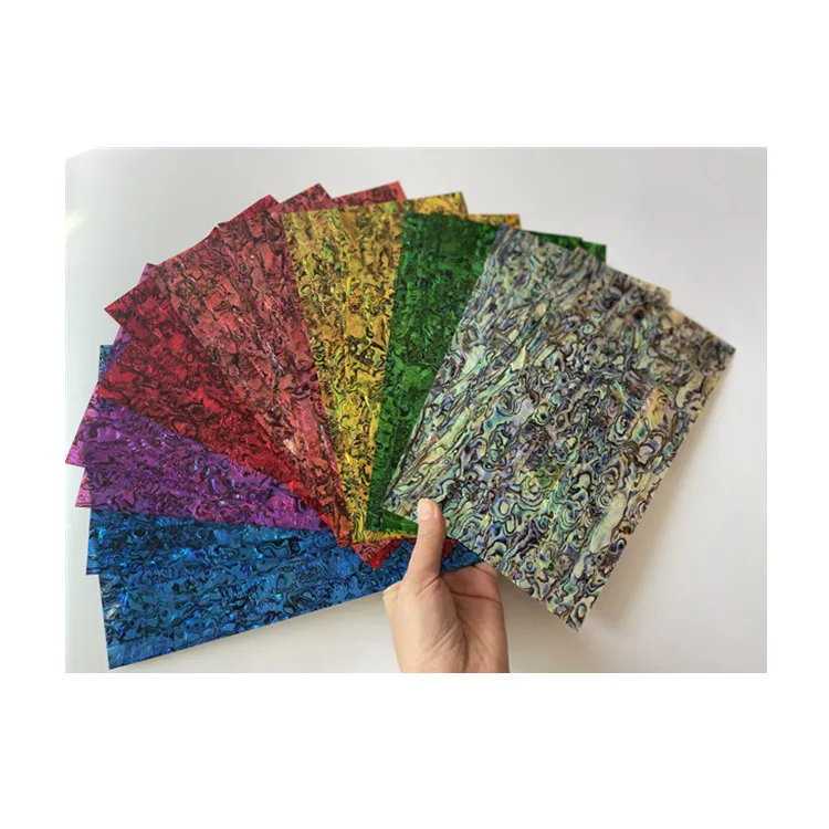 wholesale New Zealand Abalone Shell Sheet mother of pearl shell sheet with mixed colors for art craft home decor furniture DIY