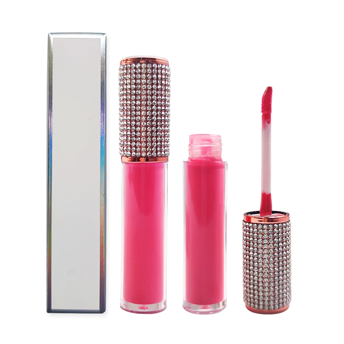 Make Your Own Diamond Lip Gloss Vendor No Logo  Private Label Luxury Shimmer Long Lasting Waterproof Custom Matte Lipgloss Lip