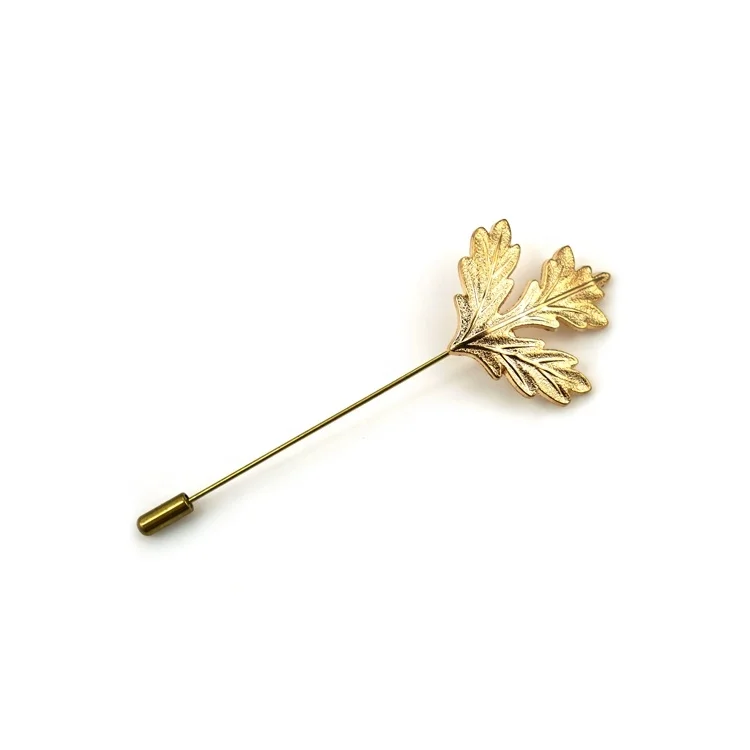 Custom Fashion Tree Leaves Needle Brooch for Men Women Shawl Cardigan Pins Brooches Shirt Collar Accessories