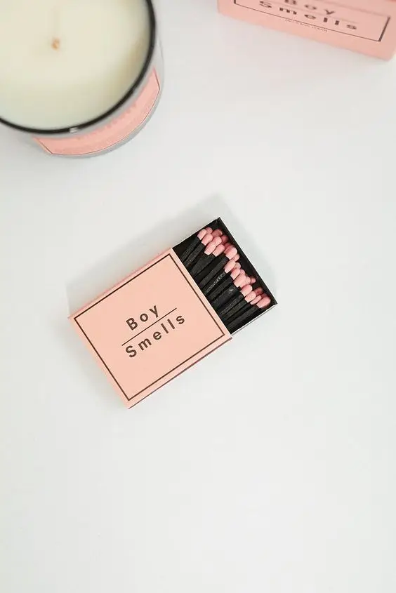 High Quality Black Stick Custom small Box Safety Matches For Candle