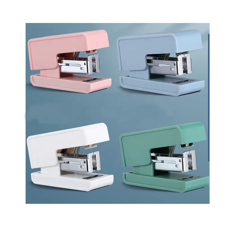 Andstal Morandi 4 colors Cute Kawaii Mini Stapler  Effortless Binding Machine Stapler For School Office Supplies