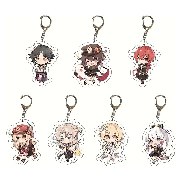 Acrylic keychain Q version anime series game pendant custom keychain creative personality