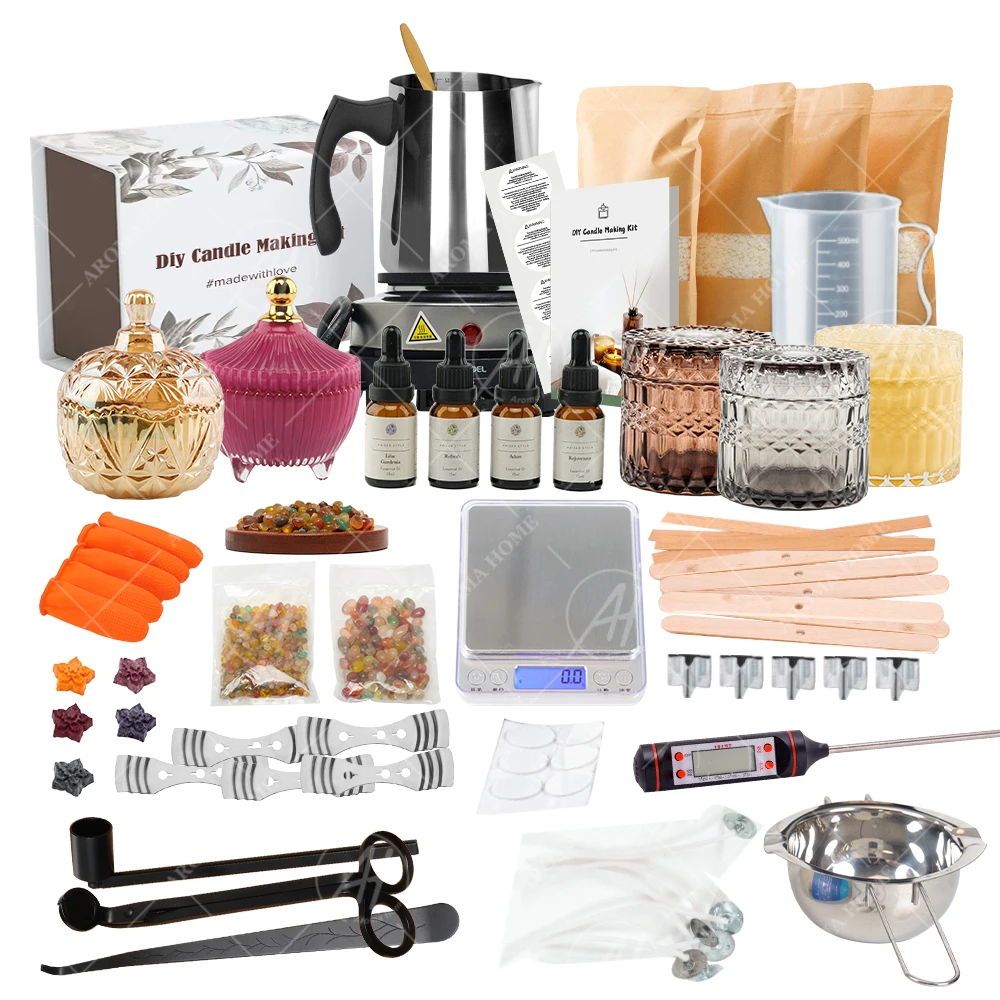 Wholesale Diy Scented Soy Wax Candles Making Kit Supplies In Tins For Resale