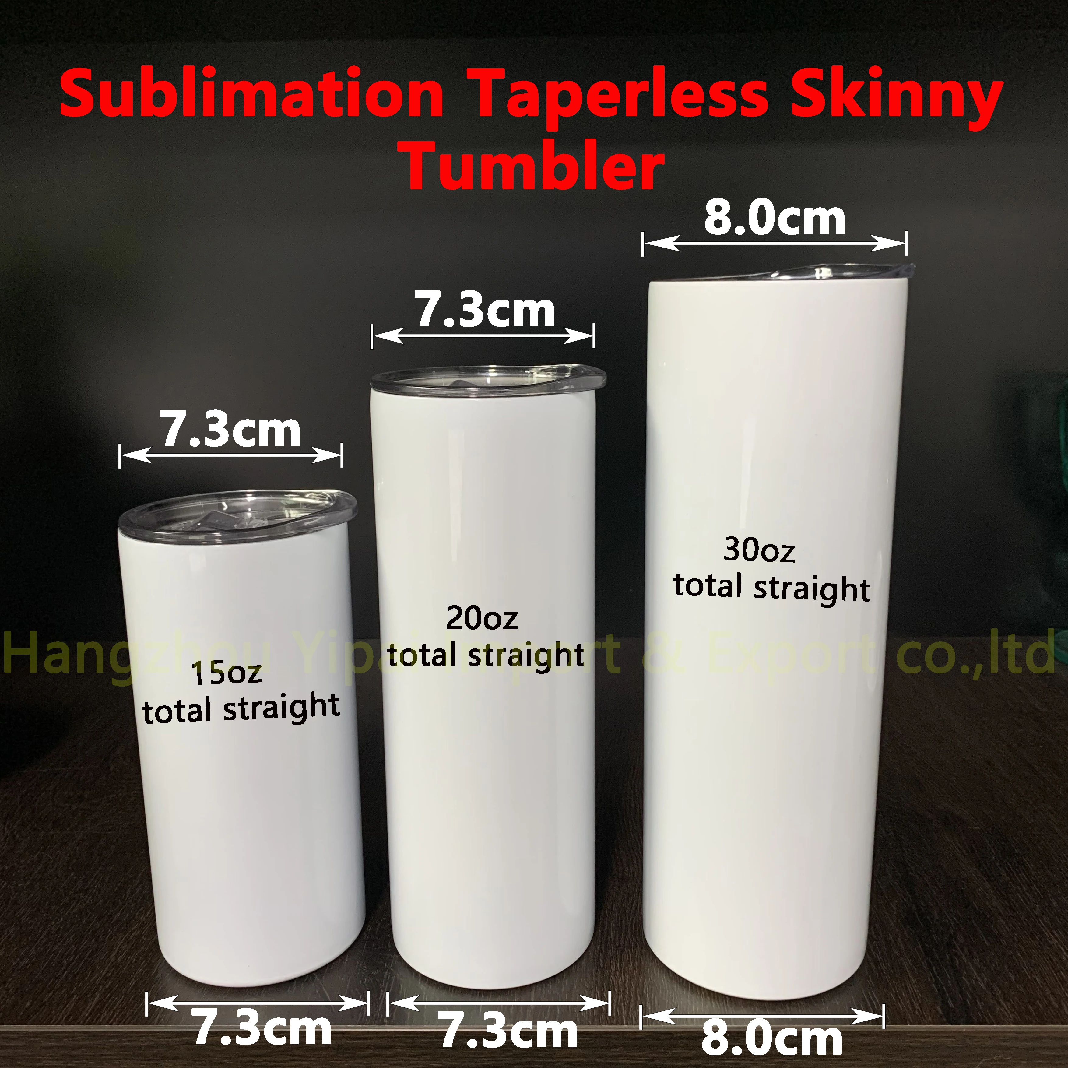 US Warehouse Double Wall Stainless Steel Vacuum Insulated 20oz Straight Skinny Sublimation Tumbler with Straw  for Sublimation